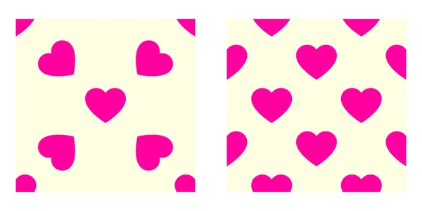 Pink Purple Seamless Repeatable Heart Shape Icon Pattern Texture Heart — Stock Vector