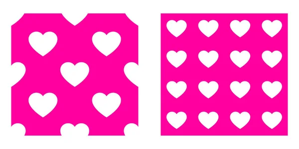 Ροζ Μωβ Χωρίς Ραφή Επαναλαμβανόμενο Σχήμα Καρδιάς Μοτίβο Εικονιδίων Υφή — Διανυσματικό Αρχείο