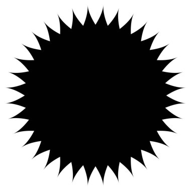 Fiyat etiketi, etiket. Yıldız patlaması, güneş patlaması şekli. Boş, boş fiyat simgesi, sembol