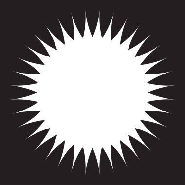 Fiyat etiketi, etiket. Yıldız patlaması, güneş patlaması şekli. Boş, boş fiyat simgesi, sembol