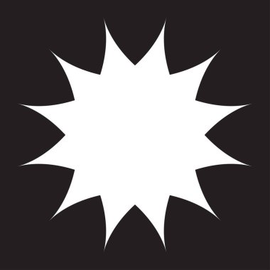 Fiyat etiketi, etiket. Yıldız patlaması, güneş patlaması şekli. Boş, boş fiyat simgesi, sembol