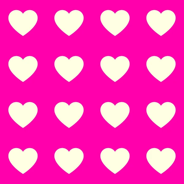 Рожевий Фіолетовий Безшовний Багаторазова Форма Серця Візерунок Піктограм Текстура Обгортка — стоковий вектор