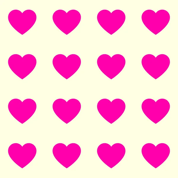 Pink Purple Seamless Repeatable Heart Shape Icon Pattern Texture Heart — Stock Vector