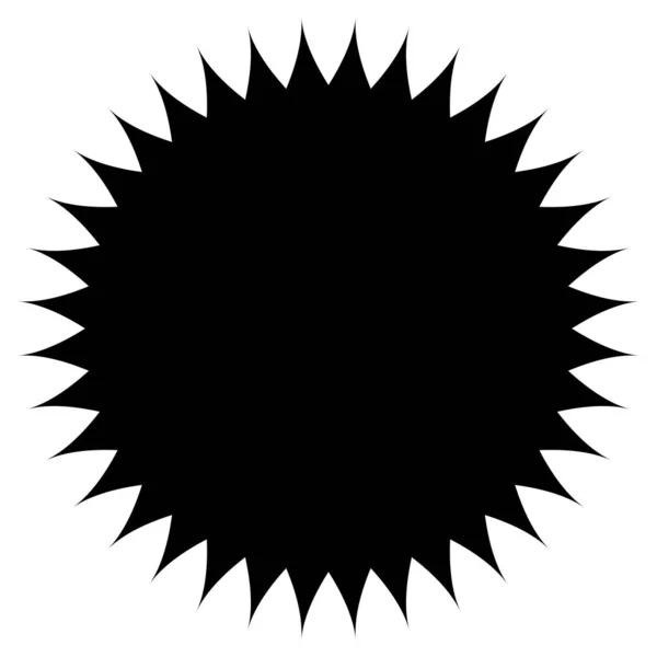 Preisschild Etikett Starburst Sunburst Form Leeres Leeres Preisblinksymbol Symbol — Stockvektor