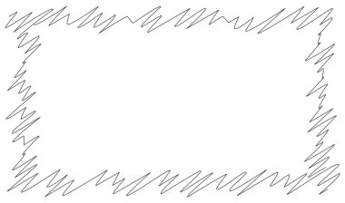 Karalama, çizim çizgileri dikdörtgen düzlem. Kıvrımlı, zig-zag, çapraz karalama çizgileri dikdörtgen şekilli