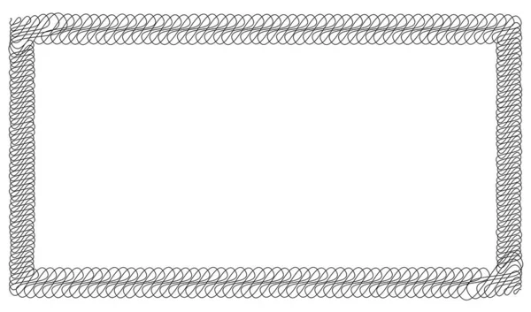 Scrbble Skiss Linjer Rektangel Plan Squiggly Sicksack Criss Cross Doodle — Stock vektor
