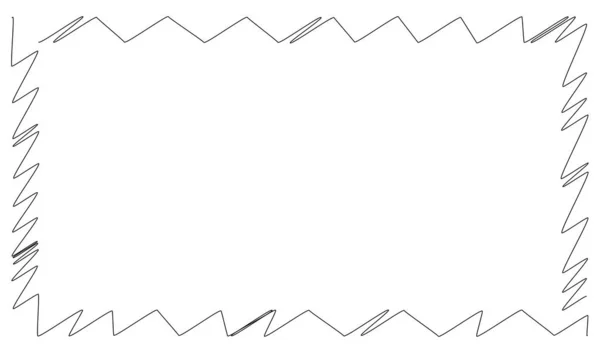 Scribble Croquis Lignes Plan Rectangle Gribouillis Zig Zag Lignes Croisées — Image vectorielle