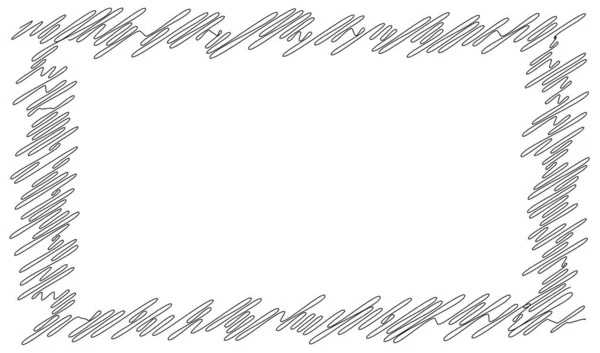 Scribble Sketch Lines Rectangle Plane Squiggly Zig Zag Criss Cross — Stock Vector