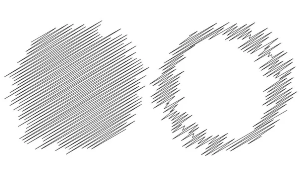 Рисунок Круга Кольца Каракули Каракули Случайные Элементы Вектора Линий Круги — стоковый вектор