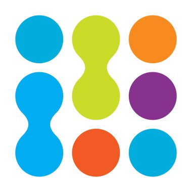 Metal, bağlantılı noktalar, daireler şekli, doku elementi