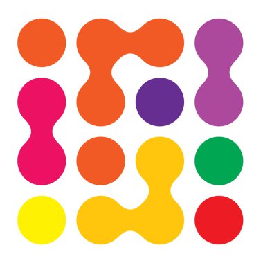 Metal, bağlantılı noktalar, daireler şekli, doku elementi