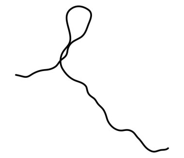 Dalgalı, dalgalı, dalgalı, eğri büğrü çizgi. Düzensiz rastgele çizgiler