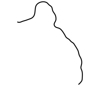 Dalgalı, dalgalı, dalgalı, eğri büğrü çizgi. Düzensiz rastgele çizgiler