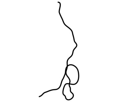 Dalgalı, dalgalı, dalgalı, eğri büğrü çizgi. Düzensiz rastgele çizgiler