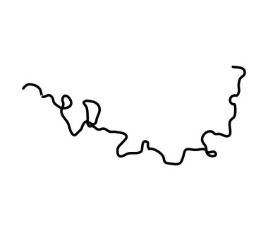 Dalgalı, dalgalı, dalgalı, eğri büğrü çizgi. Düzensiz rastgele çizgiler