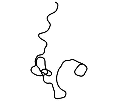 Dalgalı, dalgalı, dalgalı, eğri büğrü çizgi. Düzensiz rastgele çizgiler