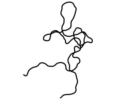 Dalgalı, dalgalı, dalgalı, eğri büğrü çizgi. Düzensiz rastgele çizgiler