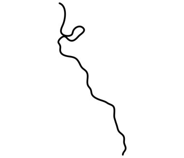 Dalgalı, dalgalı, dalgalı, eğri büğrü çizgi. Düzensiz rastgele çizgiler