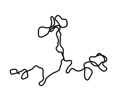 Dalgalı, dalgalı, dalgalı, eğri büğrü çizgi. Düzensiz rastgele çizgiler