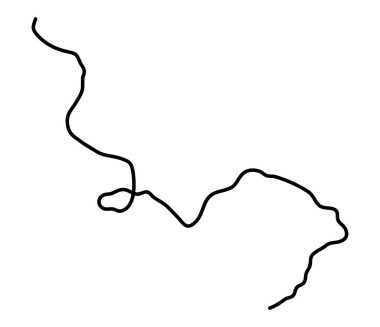 Dalgalı, dalgalı, dalgalı, eğri büğrü çizgi. Düzensiz rastgele çizgiler