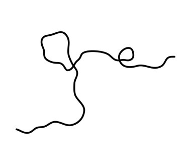 Dalgalı, dalgalı, dalgalı, eğri büğrü çizgi. Düzensiz rastgele çizgiler