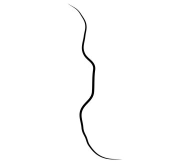 Dalgalı, dalgalı, dalgalı, eğri büğrü çizgi. Düzensiz rastgele çizgiler