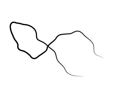 Dalgalı, dalgalı, dalgalı, eğri büğrü çizgi. Düzensiz rastgele çizgiler