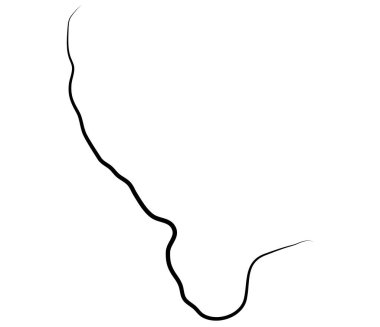 Dalgalı, dalgalı, dalgalı, eğri büğrü çizgi. Düzensiz rastgele çizgiler