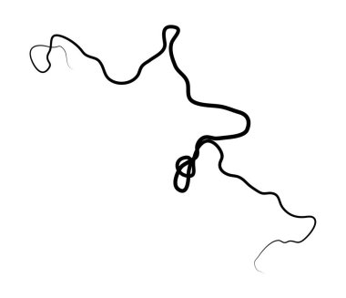 Dalgalı, dalgalı, dalgalı, eğri büğrü çizgi. Düzensiz rastgele çizgiler