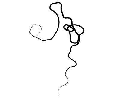 Dalgalı, dalgalı, dalgalı, eğri büğrü çizgi. Düzensiz rastgele çizgiler