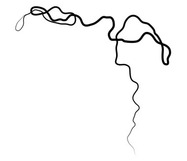 Dalgalı, dalgalı, dalgalı, eğri büğrü çizgi. Düzensiz rastgele çizgiler