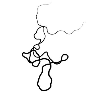 Dalgalı, dalgalı, dalgalı, eğri büğrü çizgi. Düzensiz rastgele çizgiler