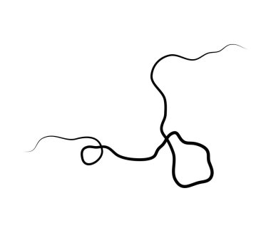 Dalgalı, dalgalı, dalgalı, eğri büğrü çizgi. Düzensiz rastgele çizgiler