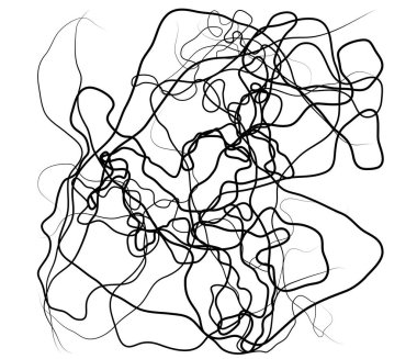 Dalgalı, dalgalı, dalgalı, eğri büğrü çizgi. Düzensiz rastgele çizgiler