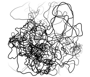 Dalgalı, dalgalı, dalgalı, eğri büğrü çizgi. Düzensiz rastgele çizgiler