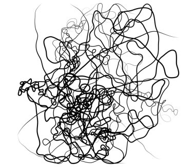 Dalgalı, dalgalı, dalgalı, eğri büğrü çizgi. Düzensiz rastgele çizgiler