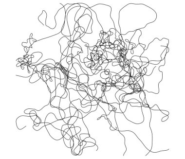Dalgalı, dalgalı, dalgalı, eğri büğrü çizgi. Düzensiz rastgele çizgiler