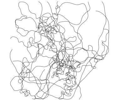 Dalgalı, dalgalı, dalgalı, eğri büğrü çizgi. Düzensiz rastgele çizgiler