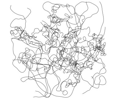 Dalgalı, dalgalı, dalgalı, eğri büğrü çizgi. Düzensiz rastgele çizgiler