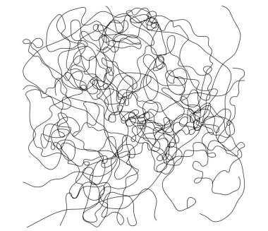 Dalgalı, dalgalı, dalgalı, eğri büğrü çizgi. Düzensiz rastgele çizgiler