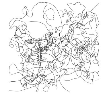 Dalgalı, dalgalı, dalgalı, eğri büğrü çizgi. Düzensiz rastgele çizgiler
