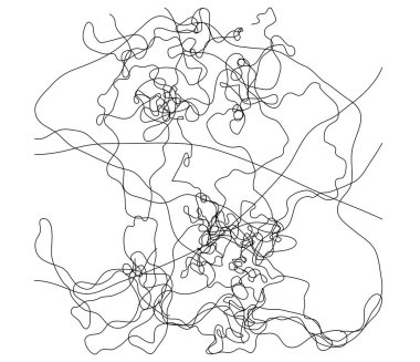 Dalgalı, dalgalı, dalgalı, eğri büğrü çizgi. Düzensiz rastgele çizgiler