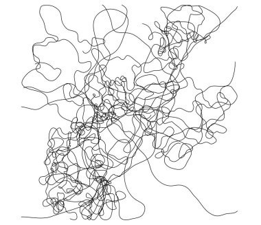 Dalgalı, dalgalı, dalgalı, eğri büğrü çizgi. Düzensiz rastgele çizgiler