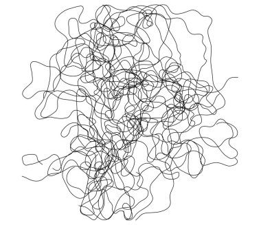 Dalgalı, dalgalı, dalgalı, eğri büğrü çizgi. Düzensiz rastgele çizgiler