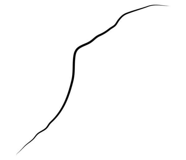 Хвилястий Хвилястий Білосніжний Лоскотання Крихка Лінія Нерегулярні Випадкові Лінії — стоковий вектор