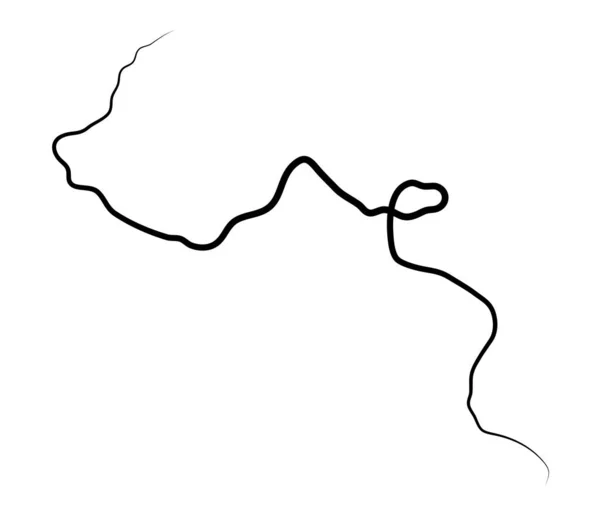 Хвилястий Хвилястий Білосніжний Лоскотання Крихка Лінія Нерегулярні Випадкові Лінії — стоковий вектор