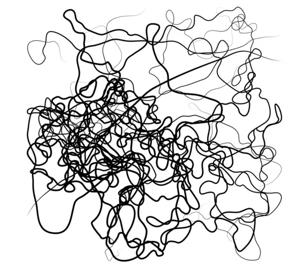 Golvend Zwaaiend Opgeblazen Kronkelend Kronkelend Onregelmatige Willekeurige Lijnen — Stockvector