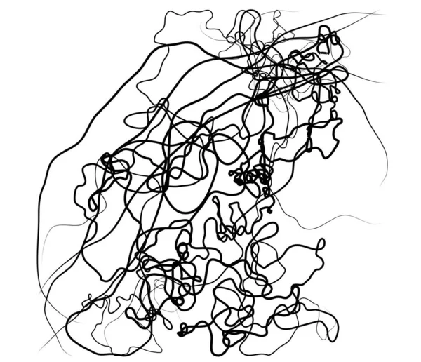 Ondulado Ondulado Ondulado Crujiente Línea Crujiente Líneas Aleatorias Irregulares — Vector de stock