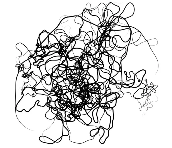 Ondulado Ondulado Billowy Squiggle Linha Squiggly Linhas Aleatórias Irregulares —  Vetores de Stock