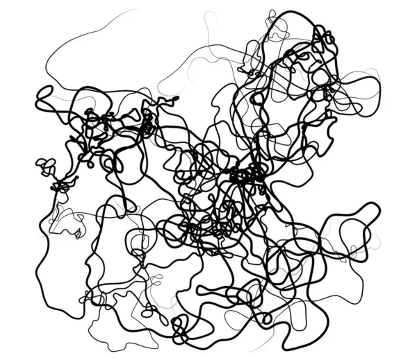 Hullámzó Hullámzó Hullámzó Tekergő Tekergő Vonal Szabálytalan Véletlenszerű Vonalak — Stock Vector